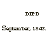 Text Box: DIED
September, 1843.
