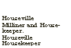 Text Box: Houseville
Milliner and Housekeeper.
Houseville Housekeeper
